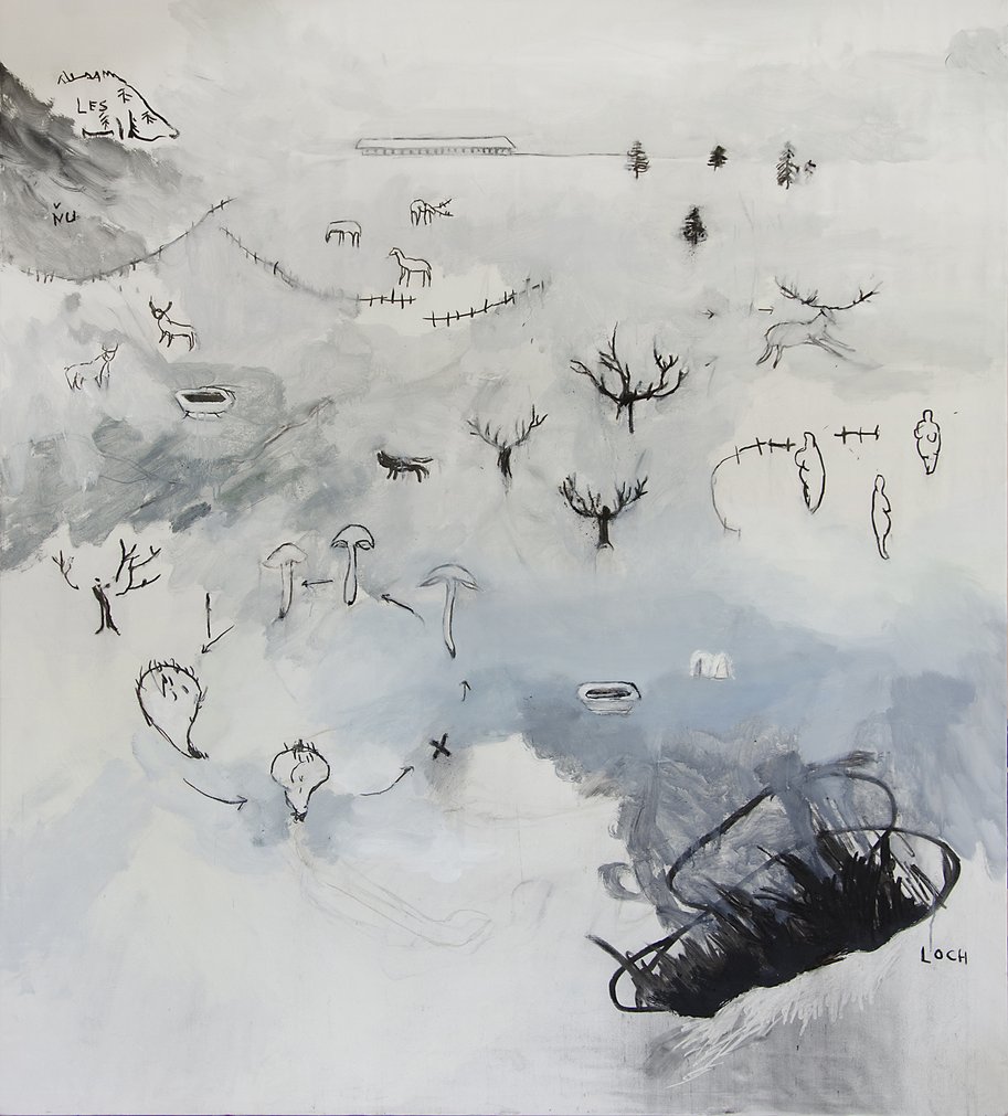 Wald und Loch 180 × 210 cm 2013